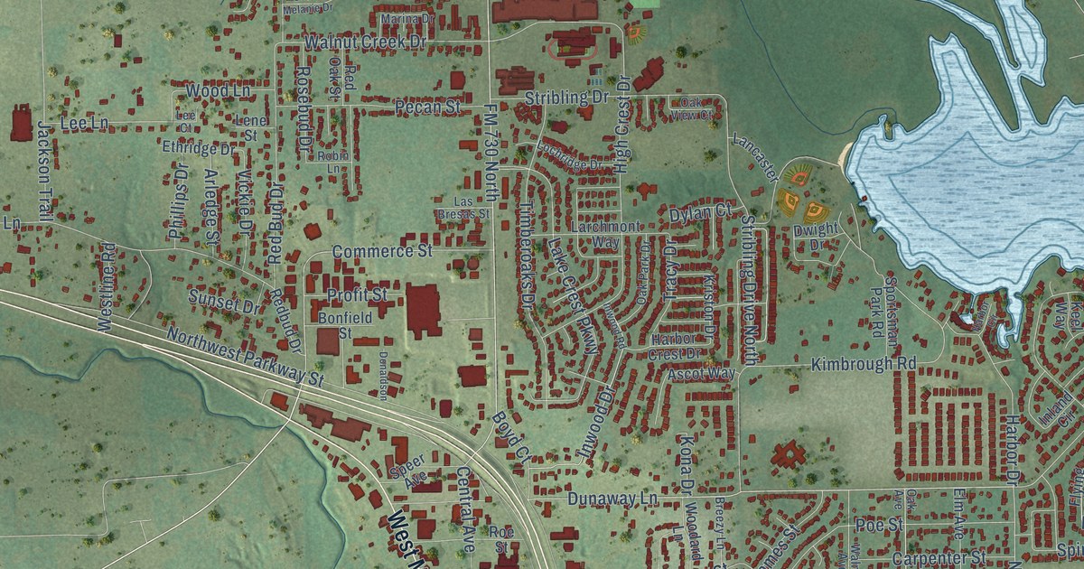 Map of Azle, Texas in 2026