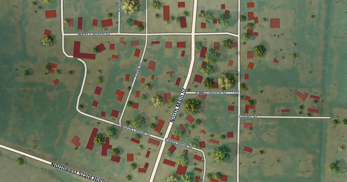 Map of Bailey, Texas in 2026