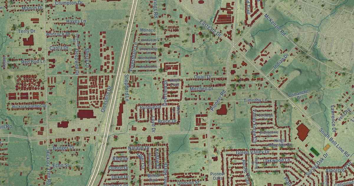 Map of Balch Springs, Texas in 2026