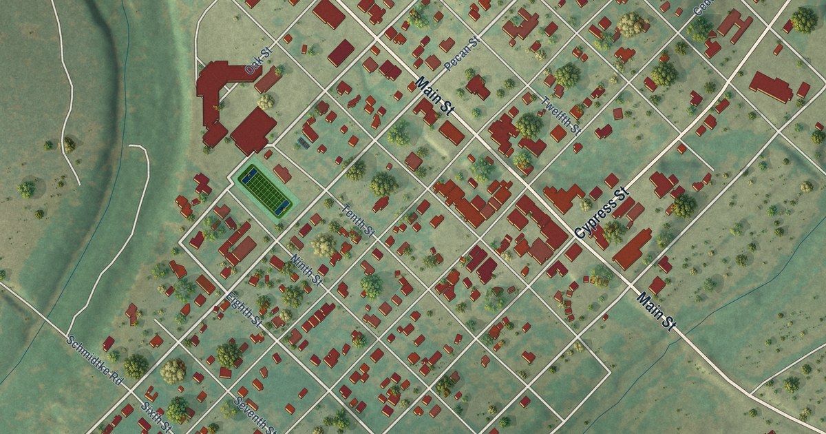 Map of Bandera, Texas in 2026