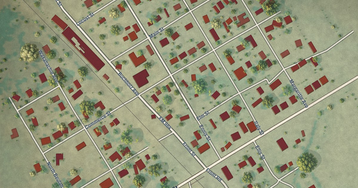 Map of Bardwell, Texas in 2026