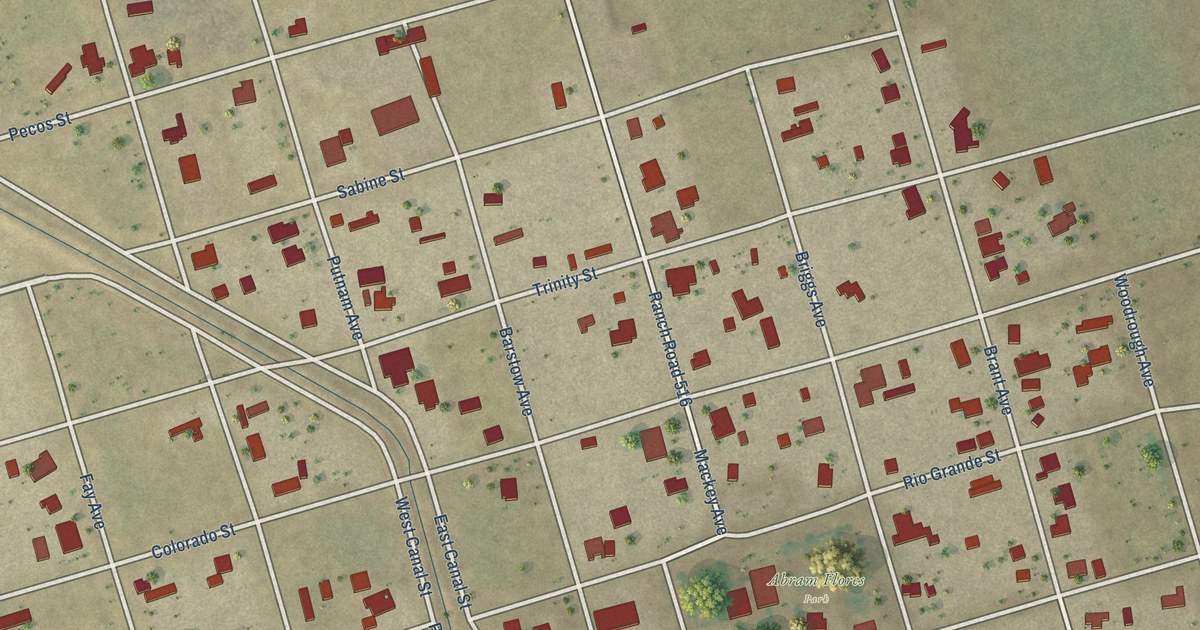 Map of Barstow, Texas in 2026