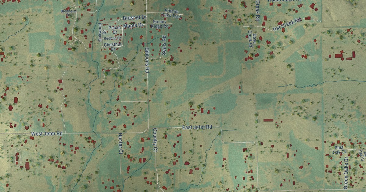 Map of Bartonville, Texas in 2026