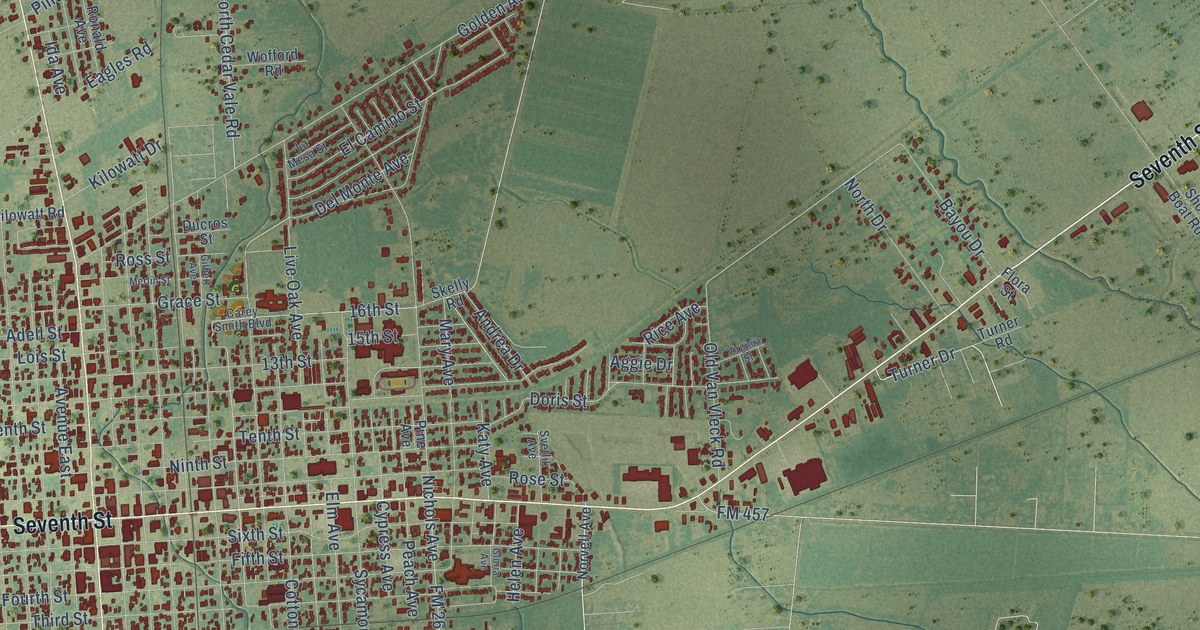 Map of Bay City, Texas in 2026