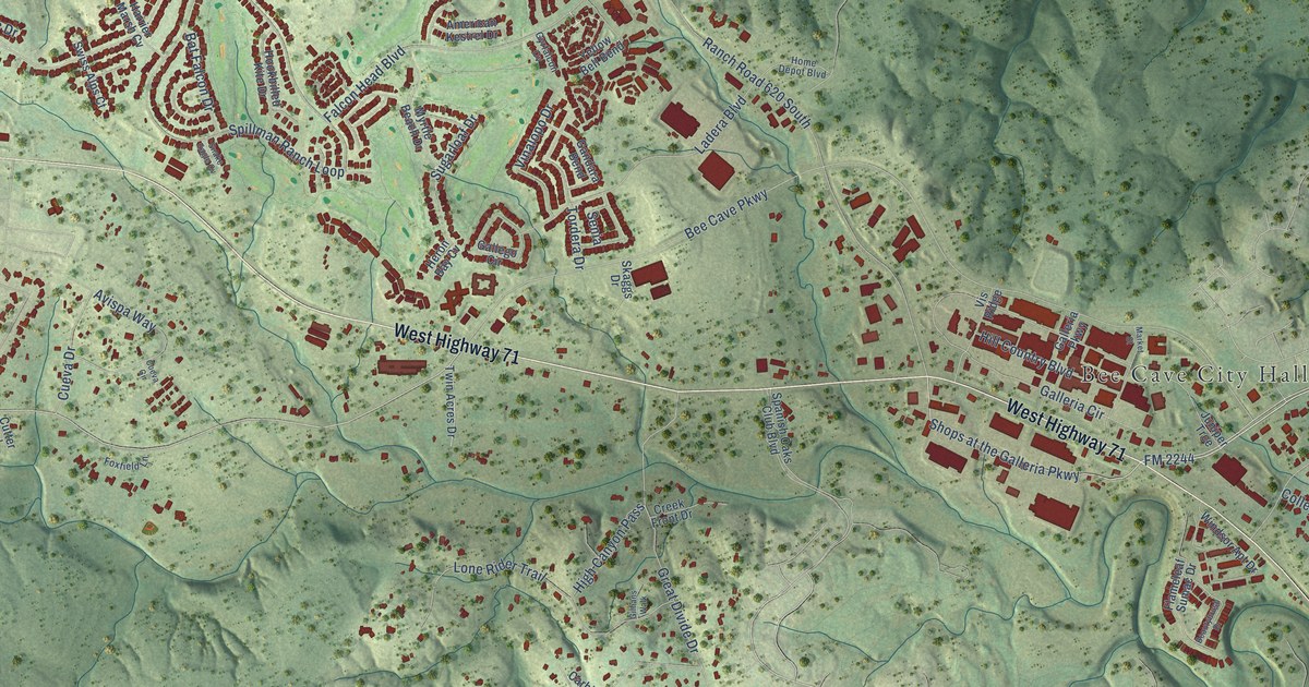 Map of Bee Cave, Texas in 2026