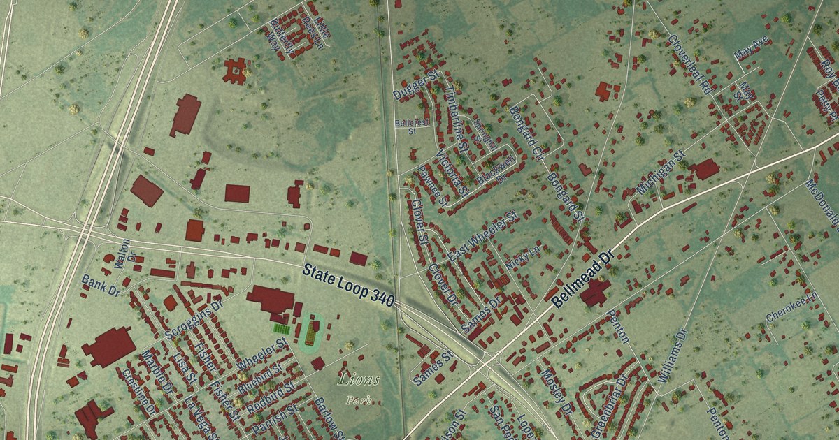Map of Bellmead, Texas in 2026
