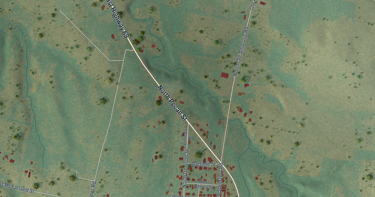 Map of Bells, Texas in 2026