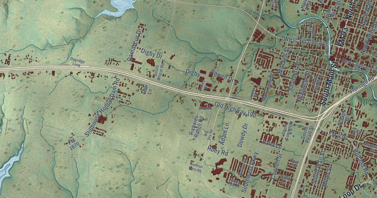 Map of Belton, Texas in 2026