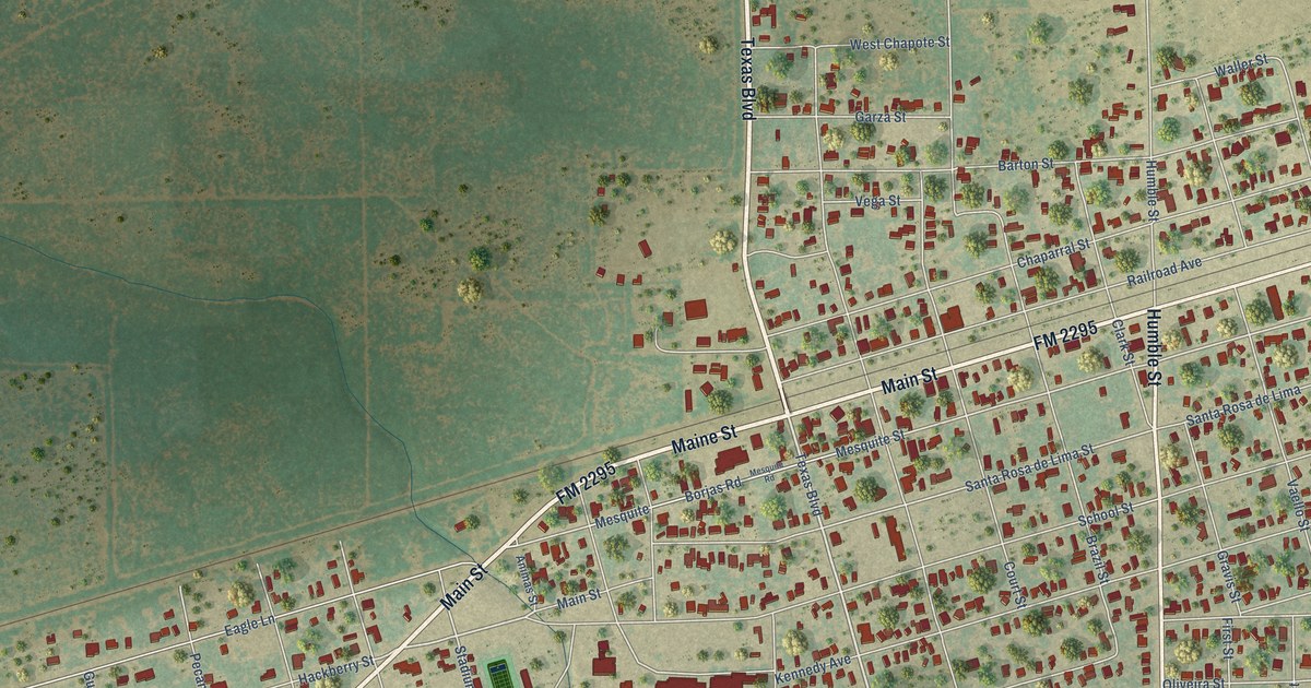 Map of Benavides, Texas in 2026