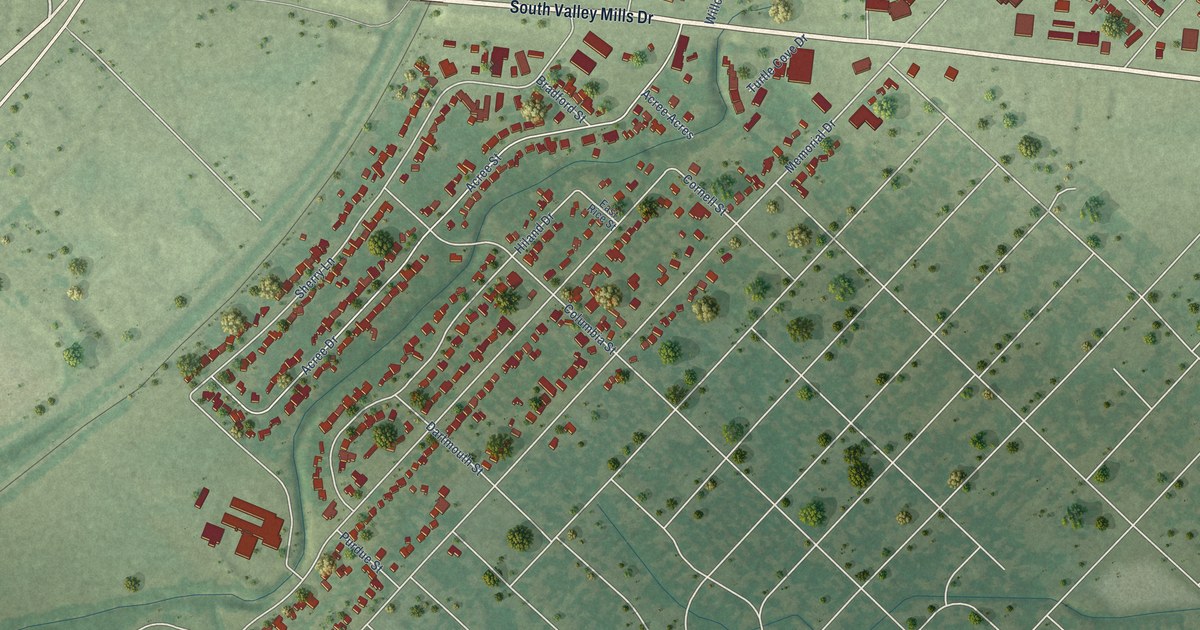 Map of Beverly Hills, Texas in 2026
