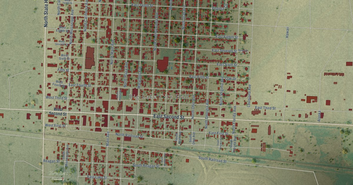 Map of Big Lake, Texas in 2026