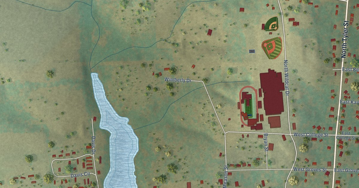 Map of Big Sandy, Texas in 2026