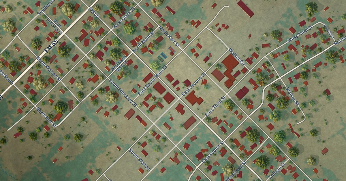 Map of Blooming Grove, Texas in 2026
