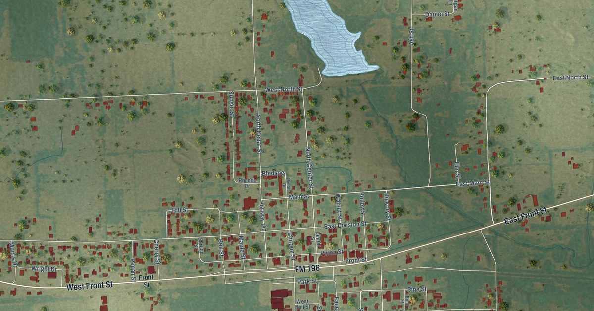 Map of Blossom, Texas in 2026
