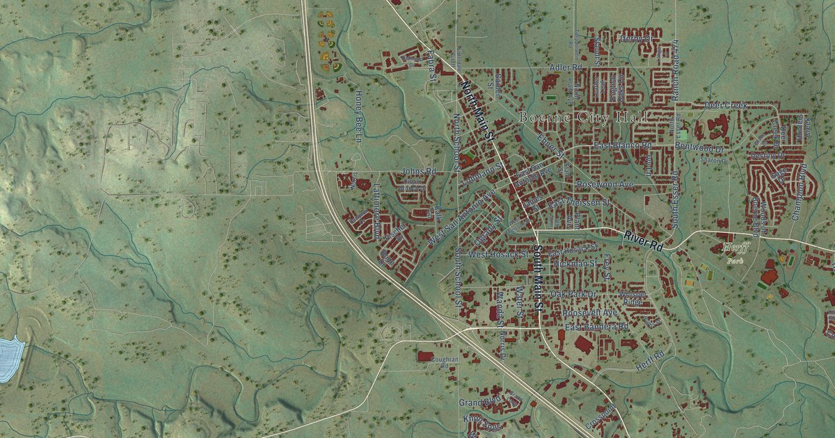 Map of Boerne, Texas in 2026