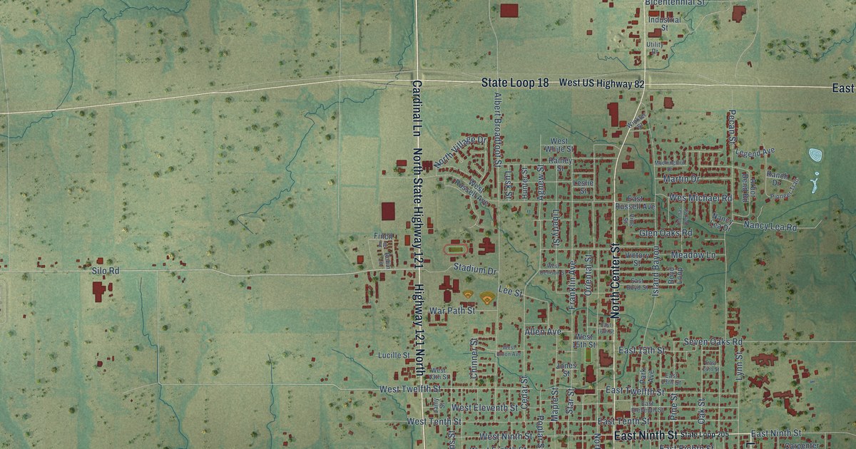 Map of Bonham, Texas in 2026