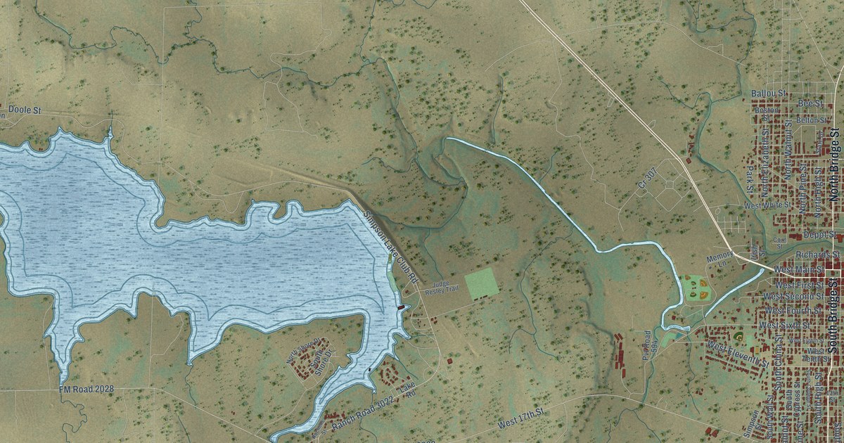 Map of Brady, Texas in 2026