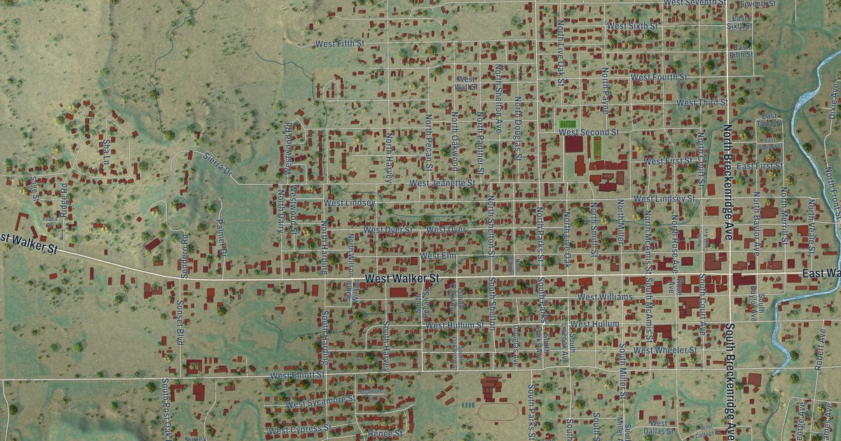 Map of Breckenridge, Texas in 2026