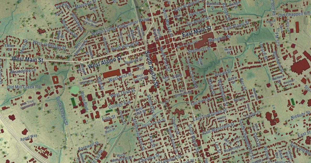 Map of Brenham, Texas in 2026