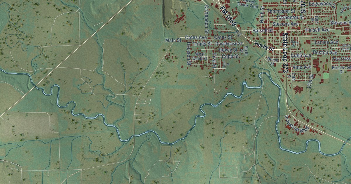 Map of Bridgeport, Texas in 2026