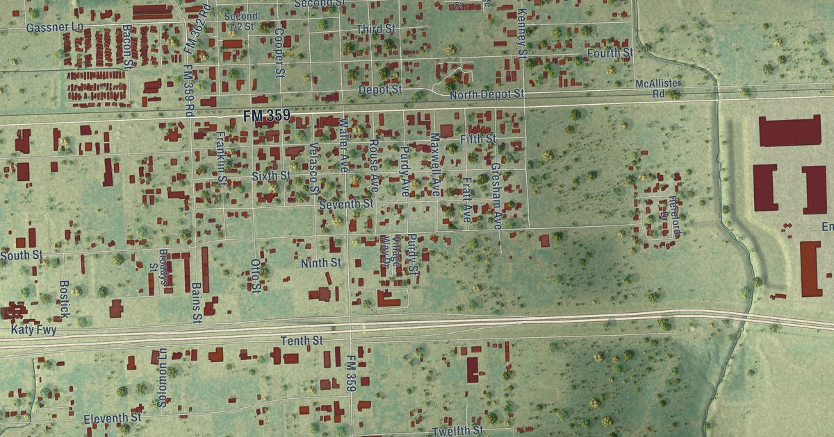 Map of Brookshire, Texas in 2026