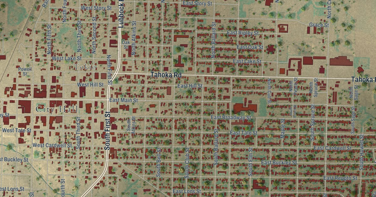 Map of Brownfield, Texas in 2026