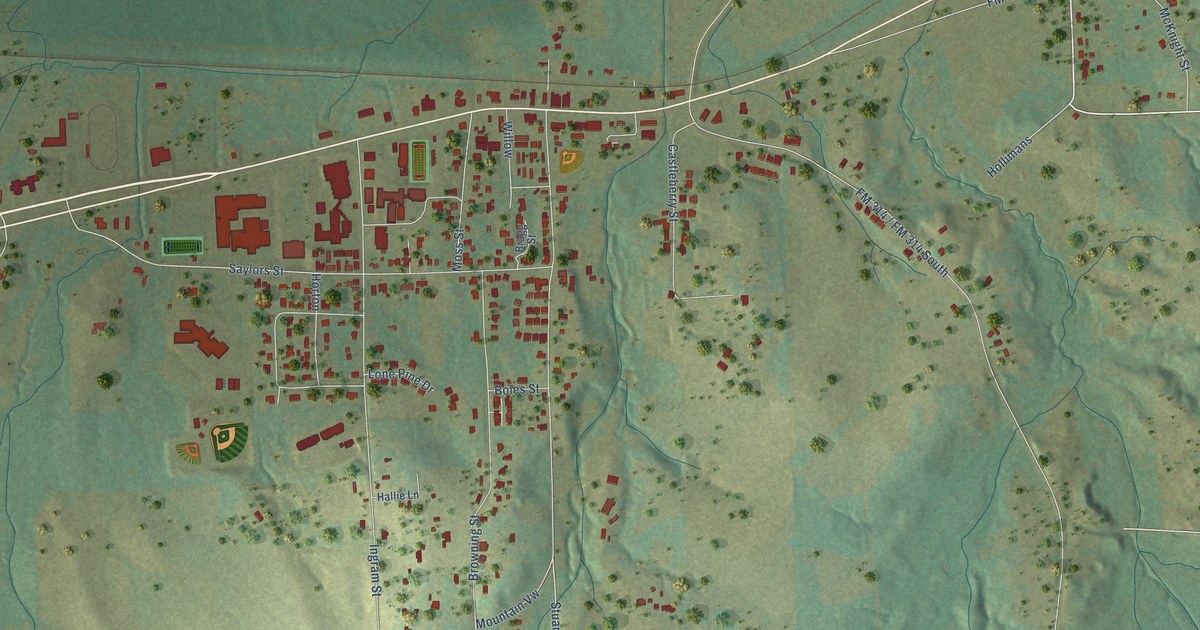 Map of Brownsboro, Texas in 2026