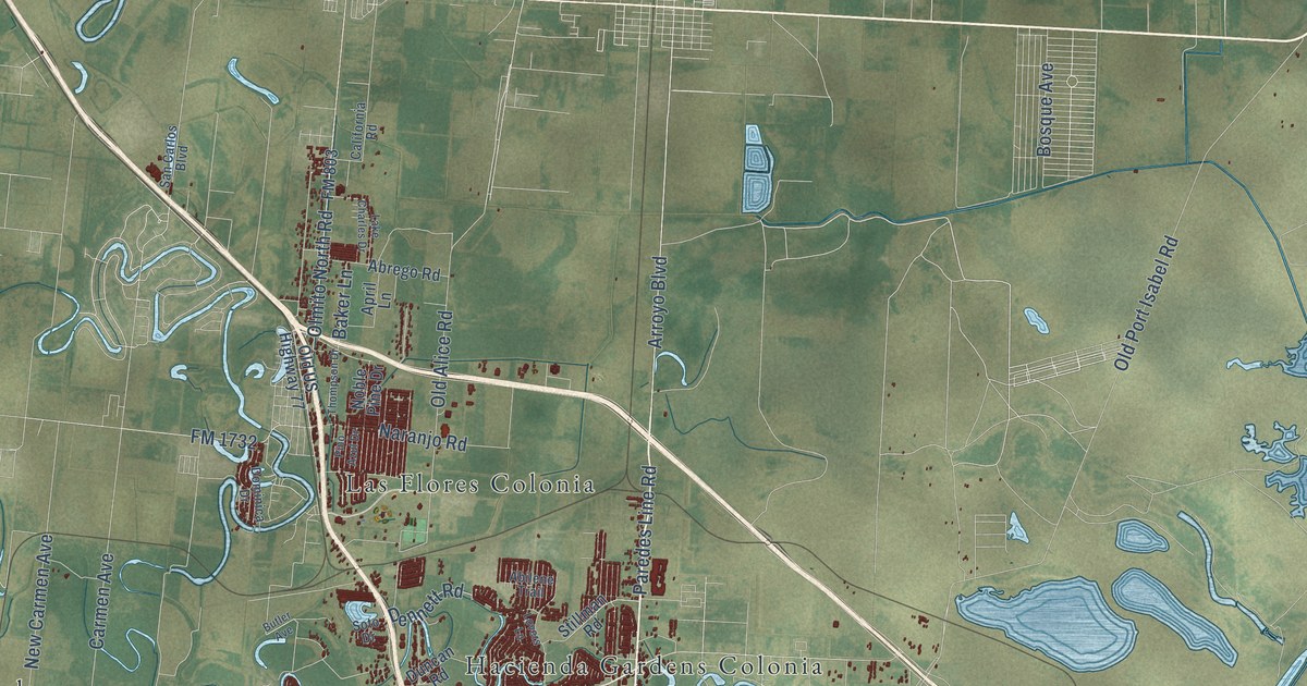 Map of Brownsville, Texas in 2026