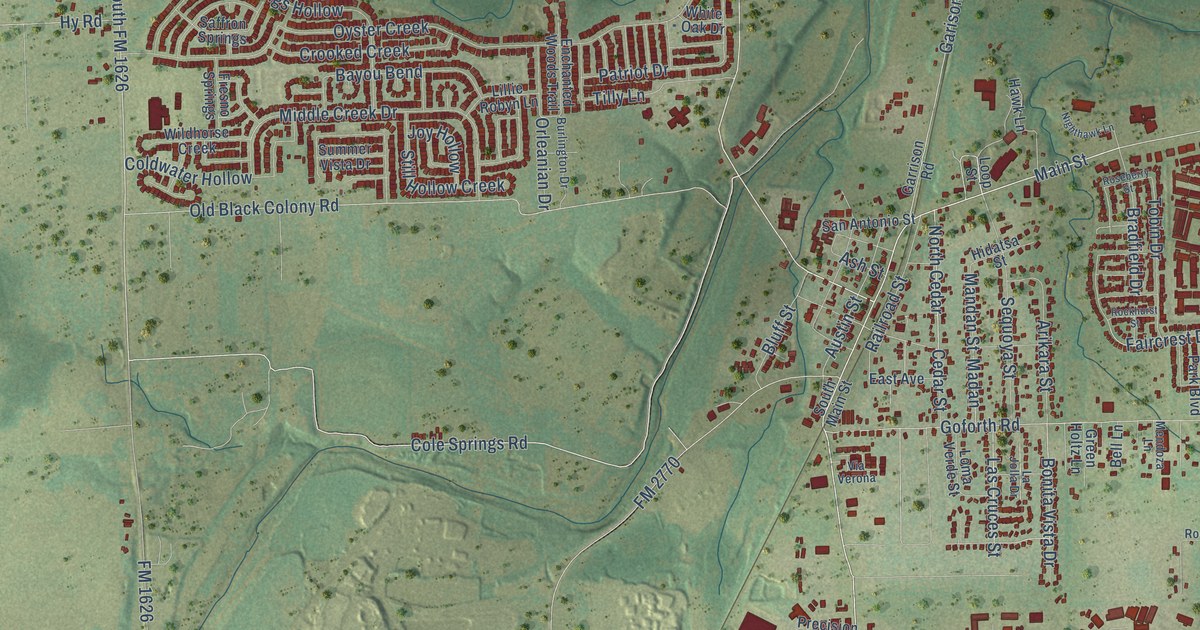 Map of Buda, Texas in 2026