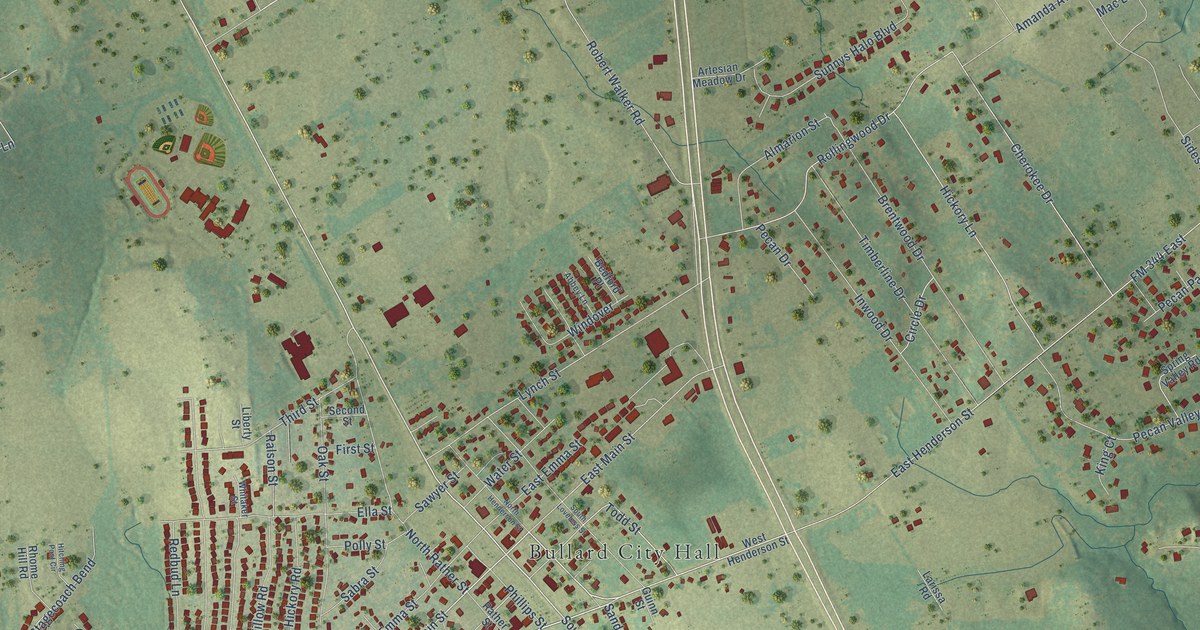 Map of Bullard, Texas in 2026
