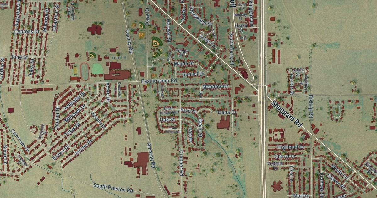 Map of Burkburnett, Texas in 2026