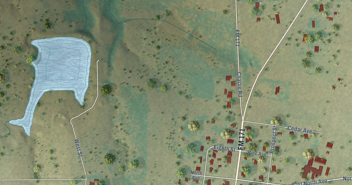 Map of Byers, Texas in 2026