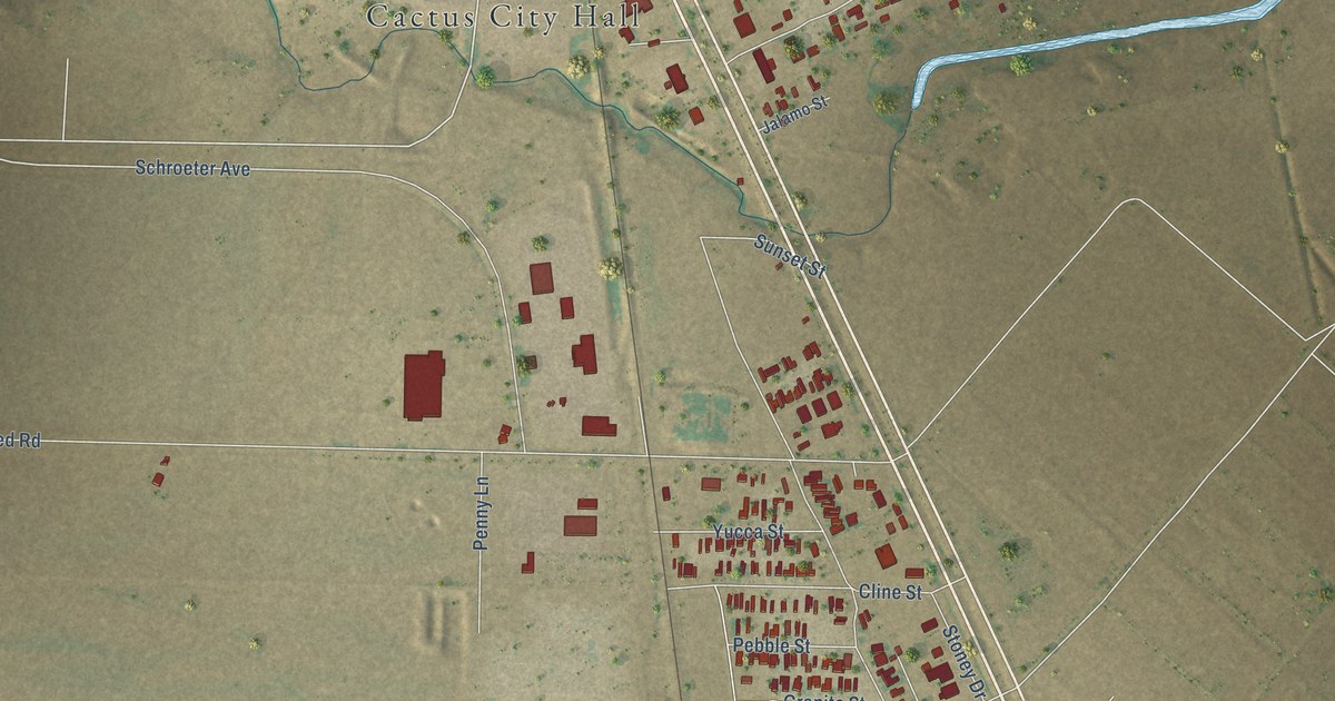 Map of Cactus, Texas in 2026