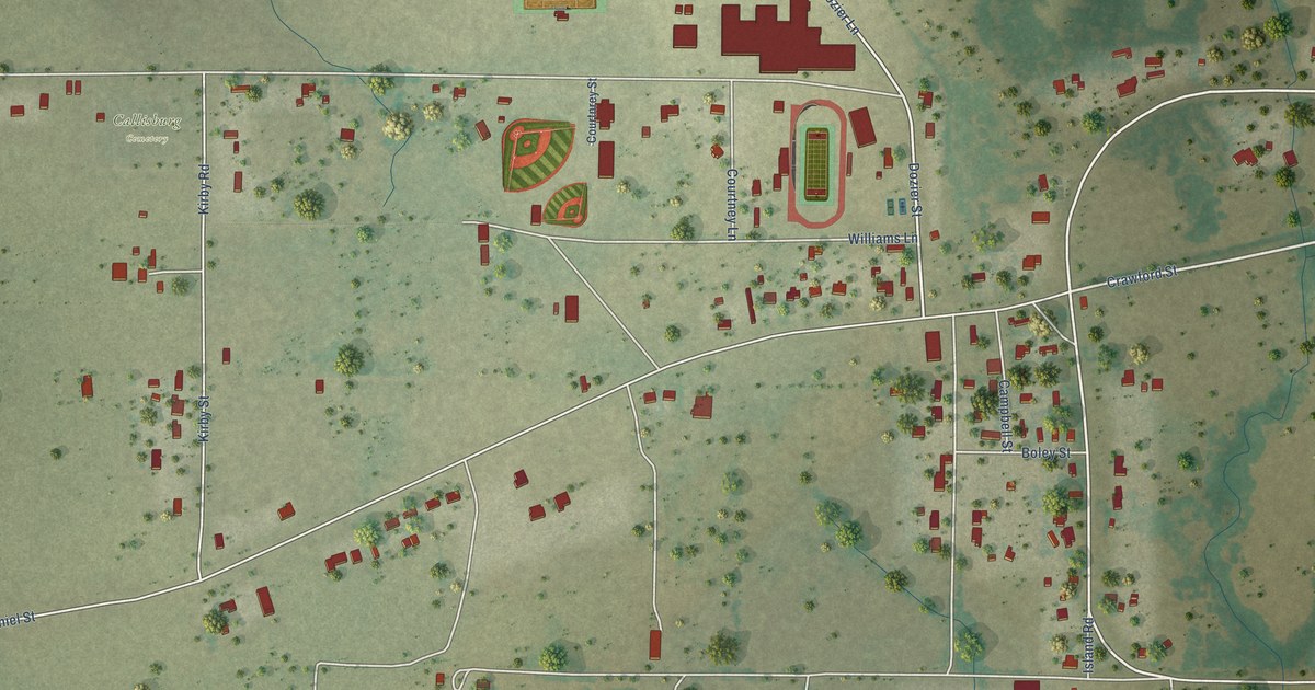 Map of Callisburg, Texas in 2026
