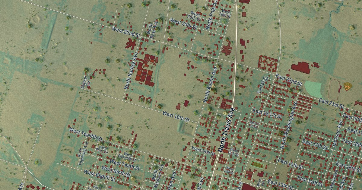 Map of Cameron, Texas in 2026