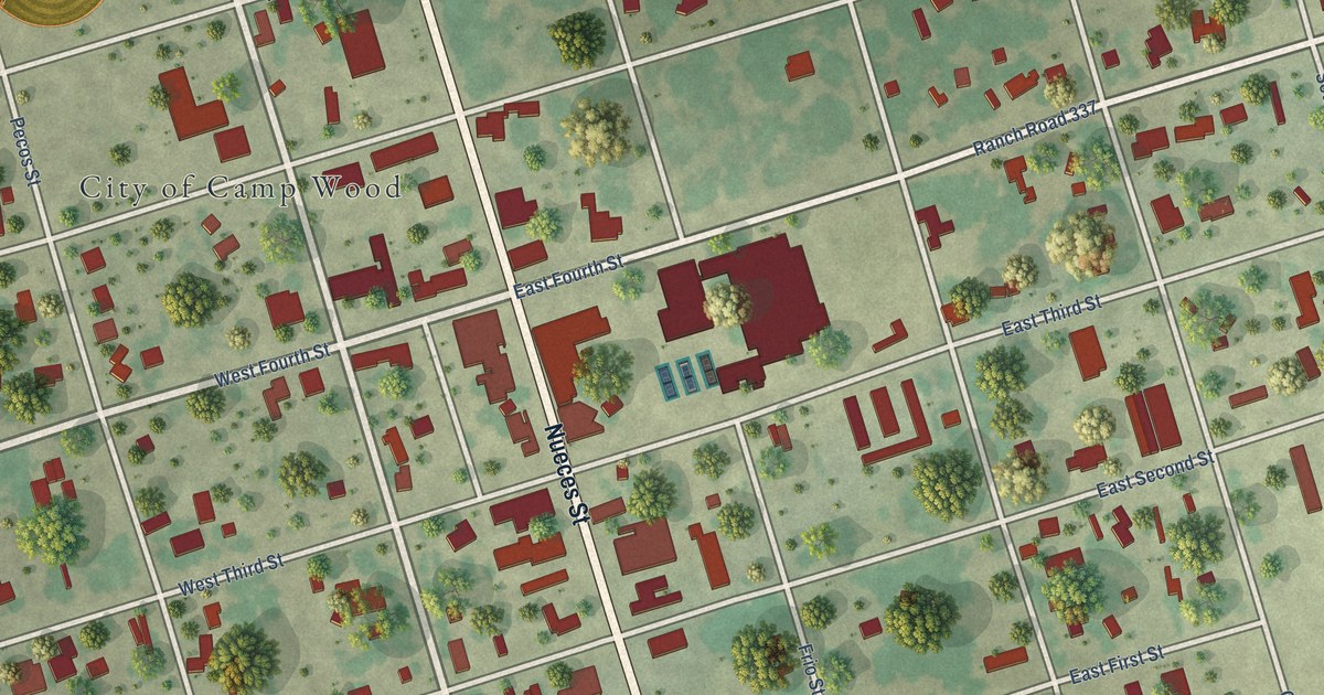 Map of Camp Wood, Texas in 2026