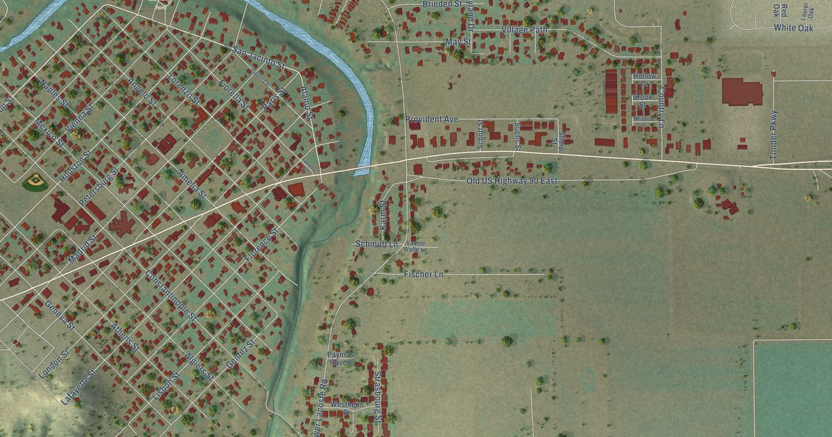 Map of Castroville, Texas in 2026