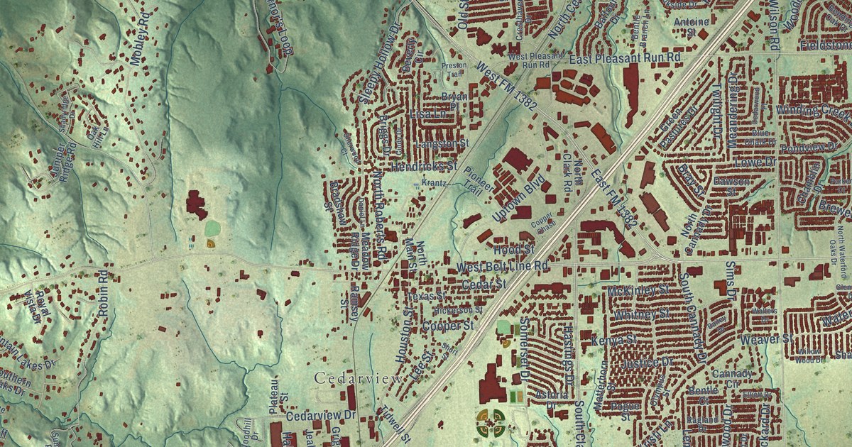 Map of Cedar Hill, Texas in 2026