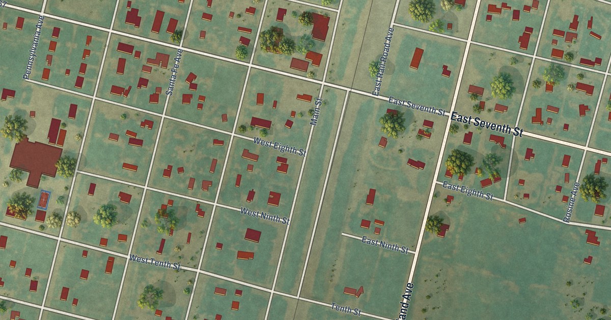 Map of Channing, Texas in 2026
