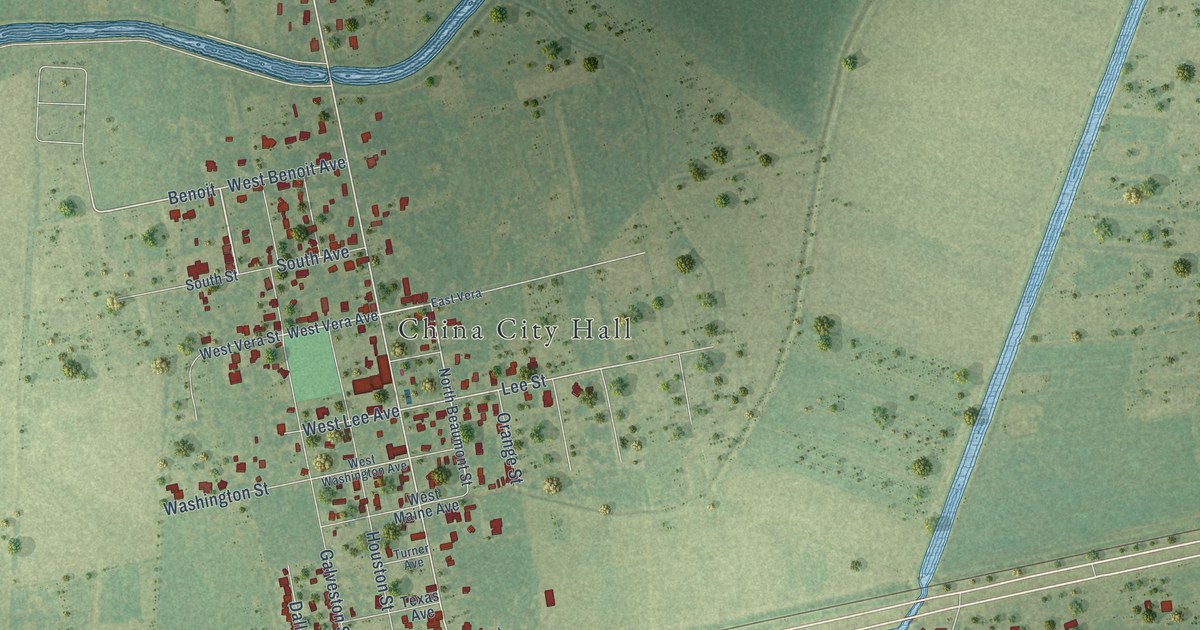 Map of China, Texas in 2026