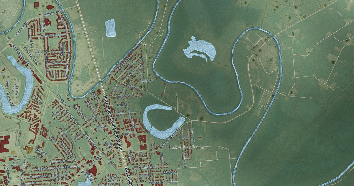 Map of Clute, Texas in 2026