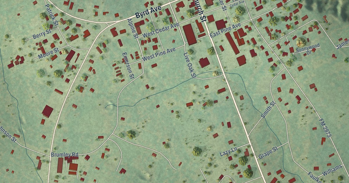 Map of Coldspring, Texas in 2026