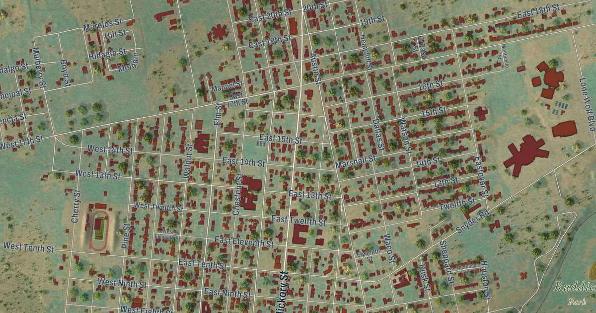 Map of Colorado City, Texas in 2026