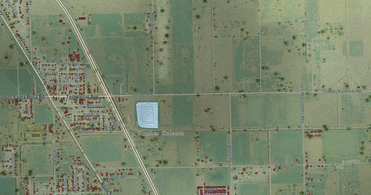 Map of Combes, Texas in 2026