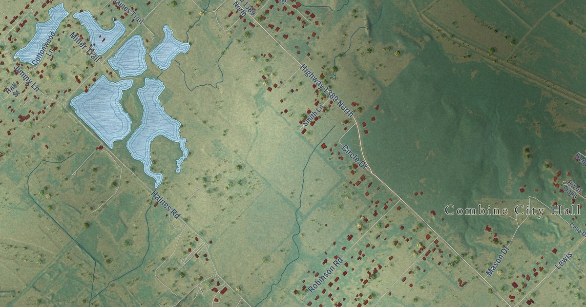 Map of Combine, Texas in 2026