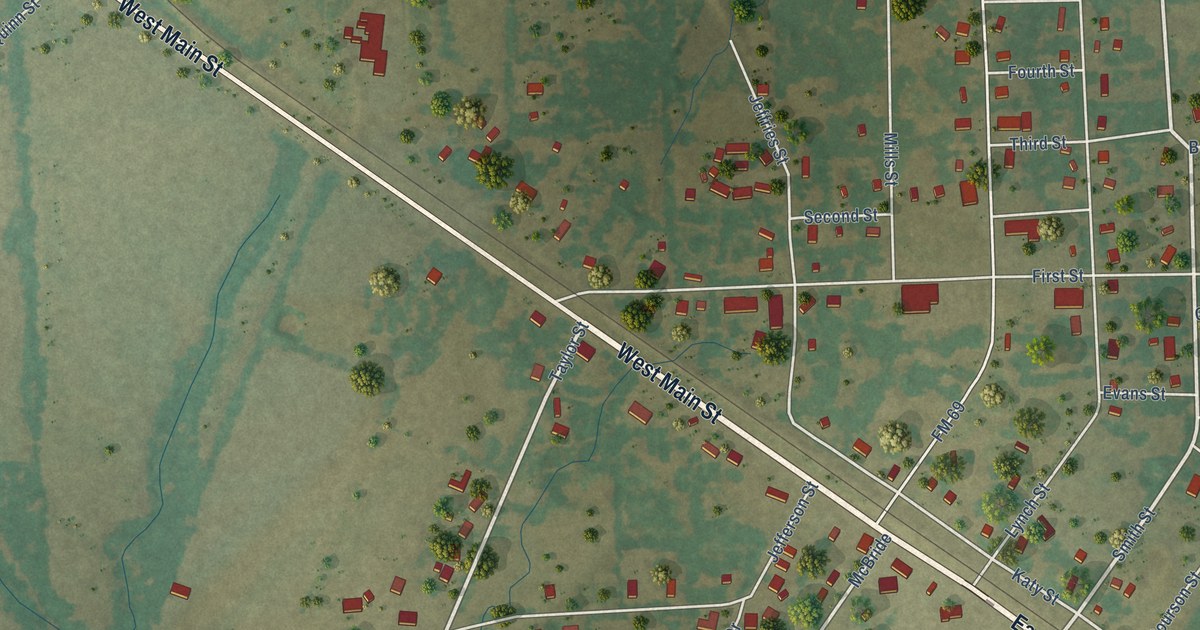 Map of Como, Texas in 2026