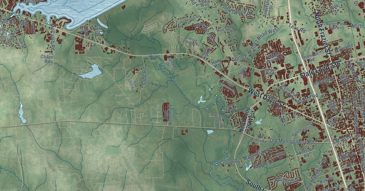 Map of Conroe, Texas in 2026