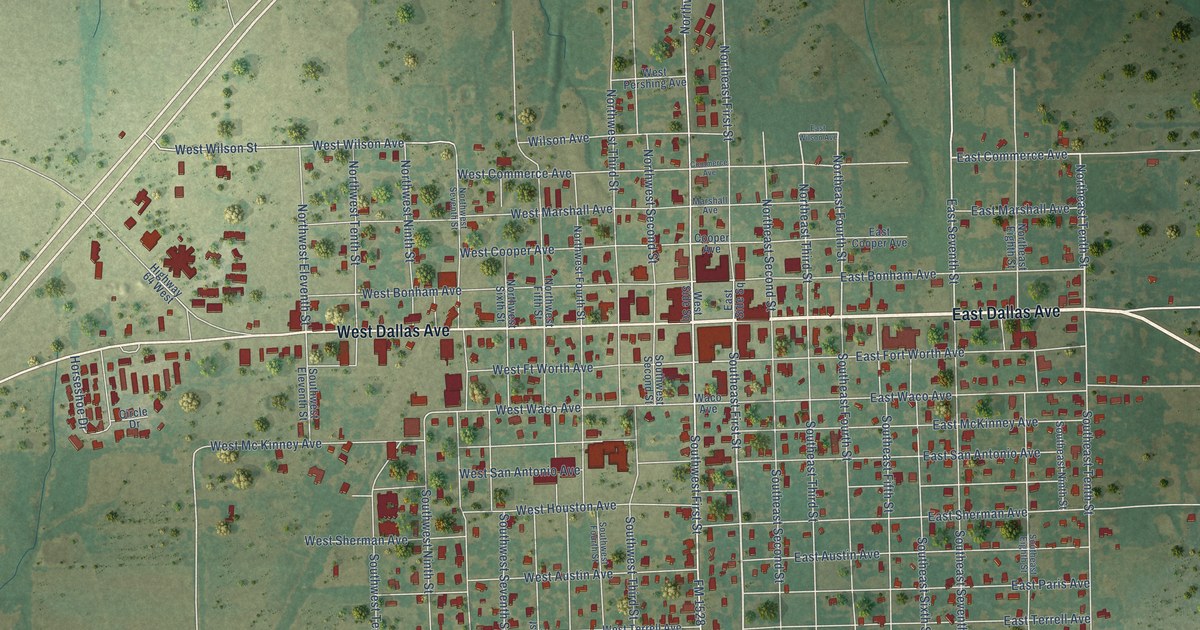 Map of Cooper, Texas in 2026