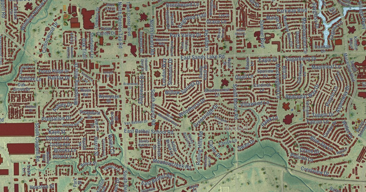 Map of Coppell, Texas in 2026