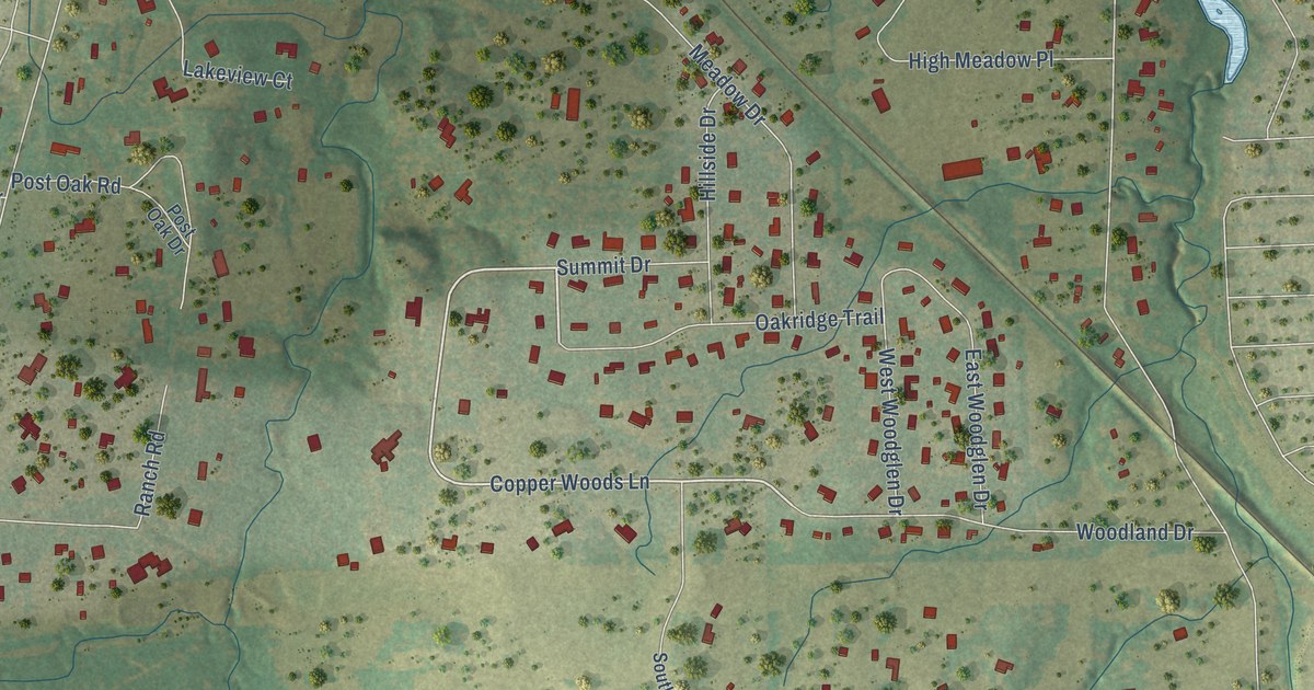 Map of Copper Canyon, Texas in 2026